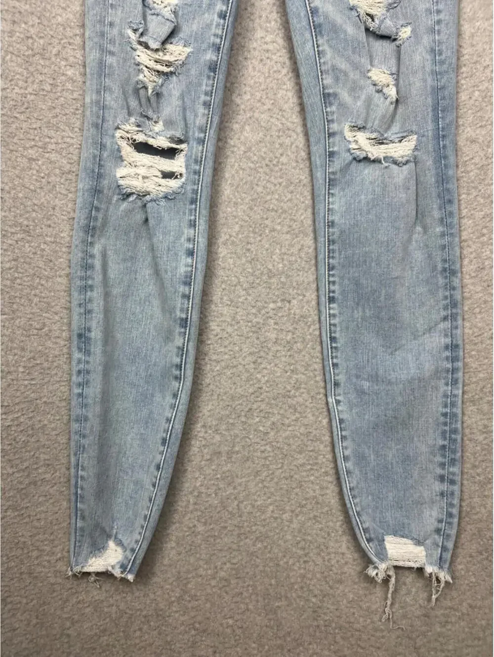 American Eagle Jeans High Rise Jegging Distressed Womens 0 Classic Light Wash